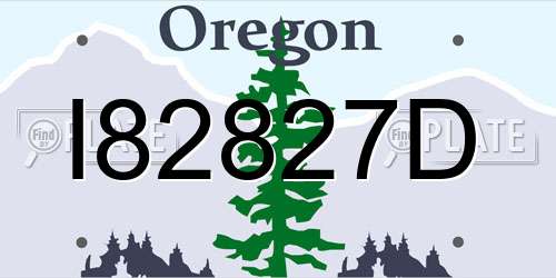 I82827D Oregon License Plate