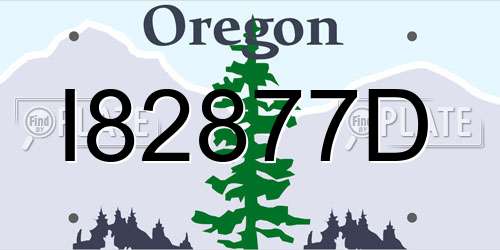 I82877D Oregon License Plate