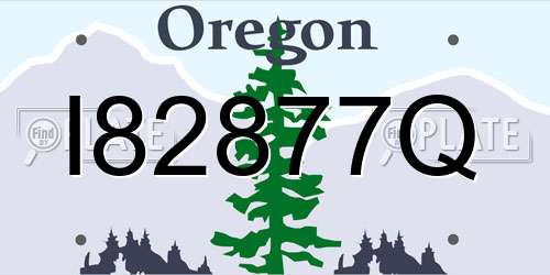 I82877Q Oregon License Plate