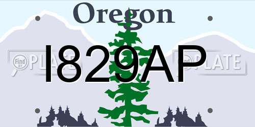 I829AP Oregon License Plate