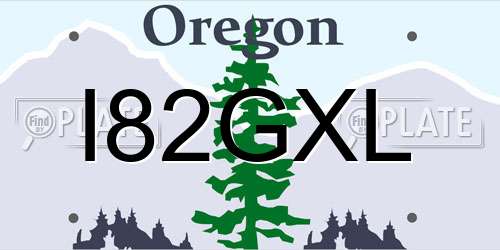 I82GXL Oregon License Plate