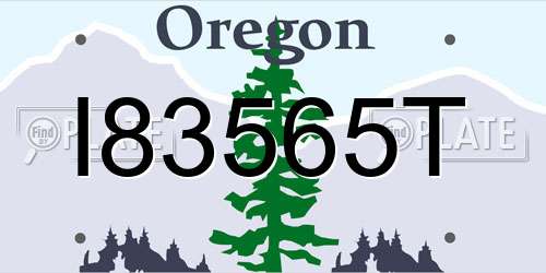 I83565T Oregon License Plate