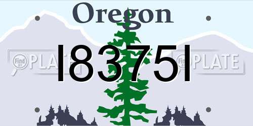I8375I Oregon License Plate