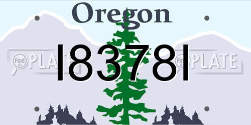 I8378I Oregon License Plate