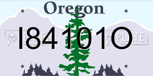 I84101O Oregon License Plate