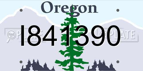I841390 Oregon License Plate