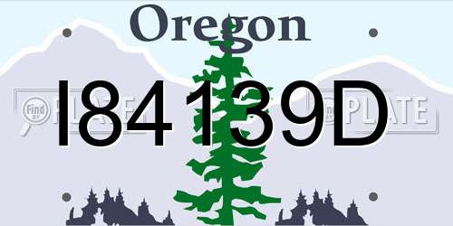 I84139D Oregon License Plate