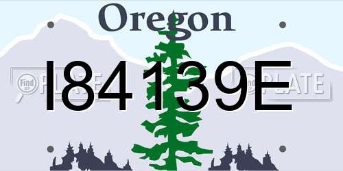I84139E Oregon License Plate