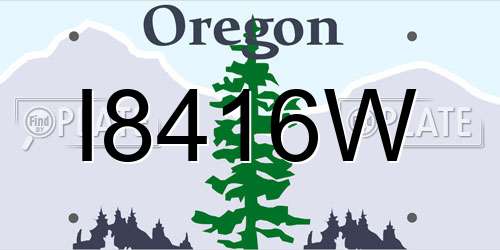 I8416W Oregon License Plate