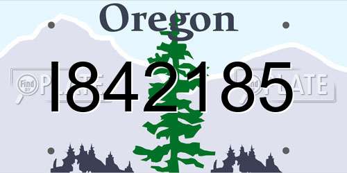 I842185 Oregon License Plate
