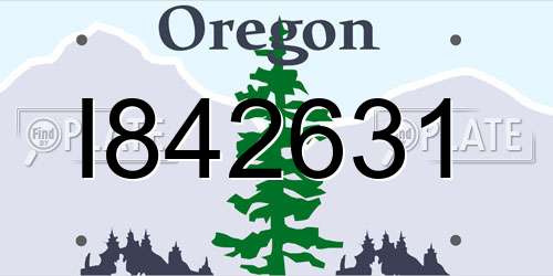 I842631 Oregon License Plate