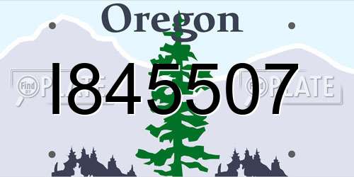 I845507 Oregon License Plate