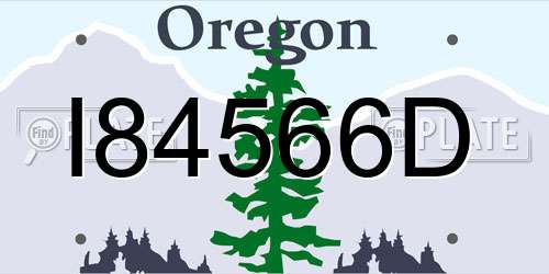I84566D Oregon License Plate