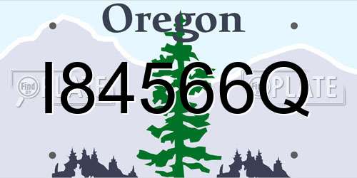 I84566Q Oregon License Plate