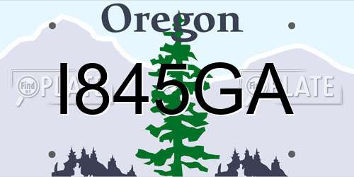 I845GA Oregon License Plate