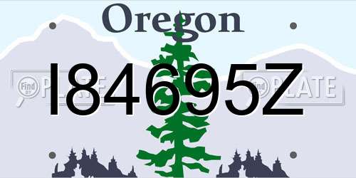 I84695Z Oregon License Plate