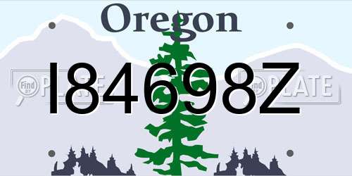 I84698Z Oregon License Plate