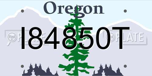 I84850T Oregon License Plate