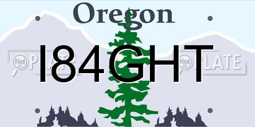 I84GHT Oregon License Plate