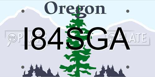 I84SGA Oregon License Plate