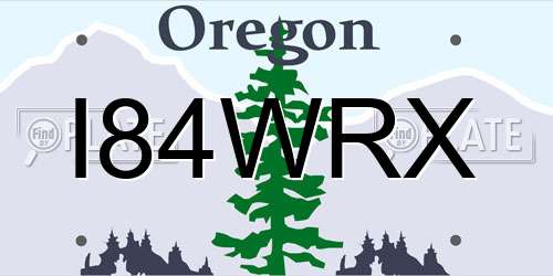 I84WRX Oregon License Plate