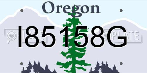 I85158G Oregon License Plate