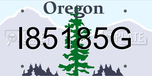 I85185G Oregon License Plate