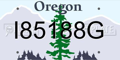 I85188G Oregon License Plate