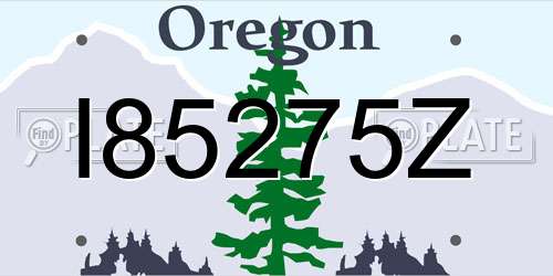 I85275Z Oregon License Plate
