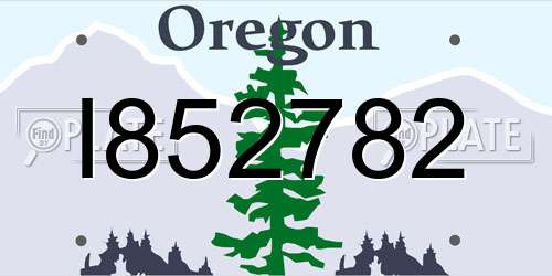I852782 Oregon License Plate