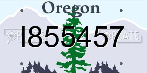 I855457 Oregon License Plate
