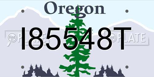 I85548T Oregon License Plate