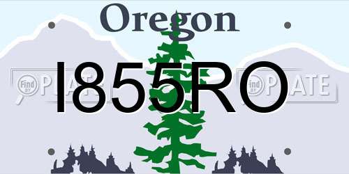 I855RO Oregon License Plate