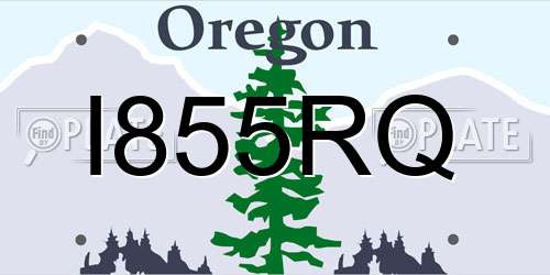 I855RQ Oregon License Plate