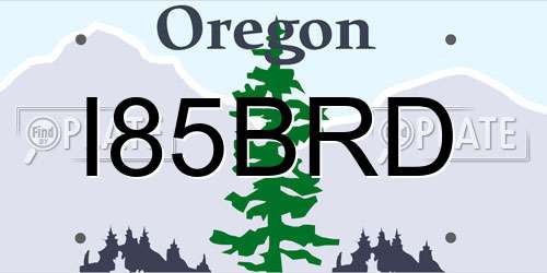 I85BRD Oregon License Plate