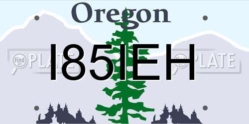 I85IEH Oregon License Plate