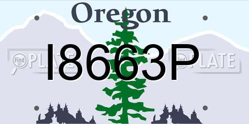 I8663P Oregon License Plate