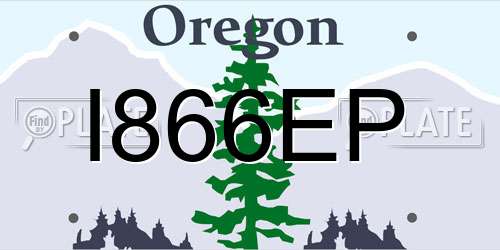 I866EP Oregon License Plate