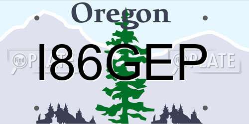 I86GEP Oregon License Plate