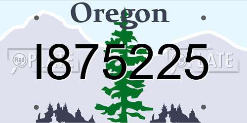 I875225 Oregon License Plate