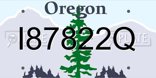 I87822Q Oregon License Plate