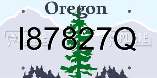 I87827Q Oregon License Plate