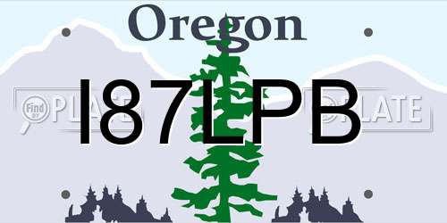 I87LPB Oregon License Plate