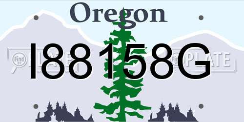 I88158G Oregon License Plate