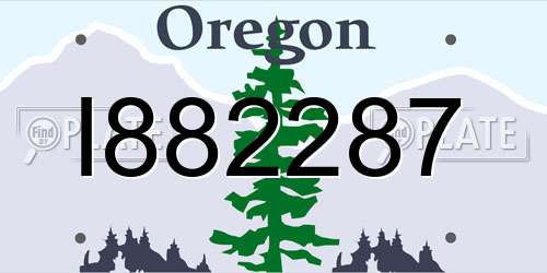 I882287 Oregon License Plate