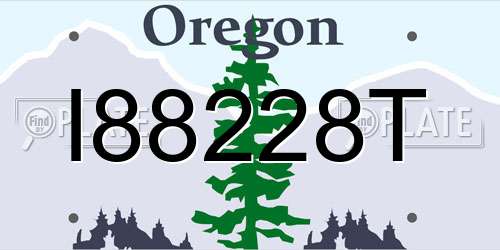 I88228T Oregon License Plate