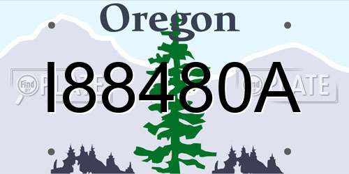I88480A Oregon License Plate
