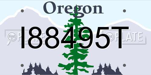 I88495T Oregon License Plate