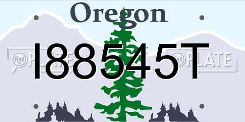 I88545T Oregon License Plate