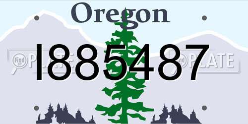 I885487 Oregon License Plate